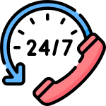 icon for 24 7 Support